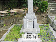 王寺霊園掃除前